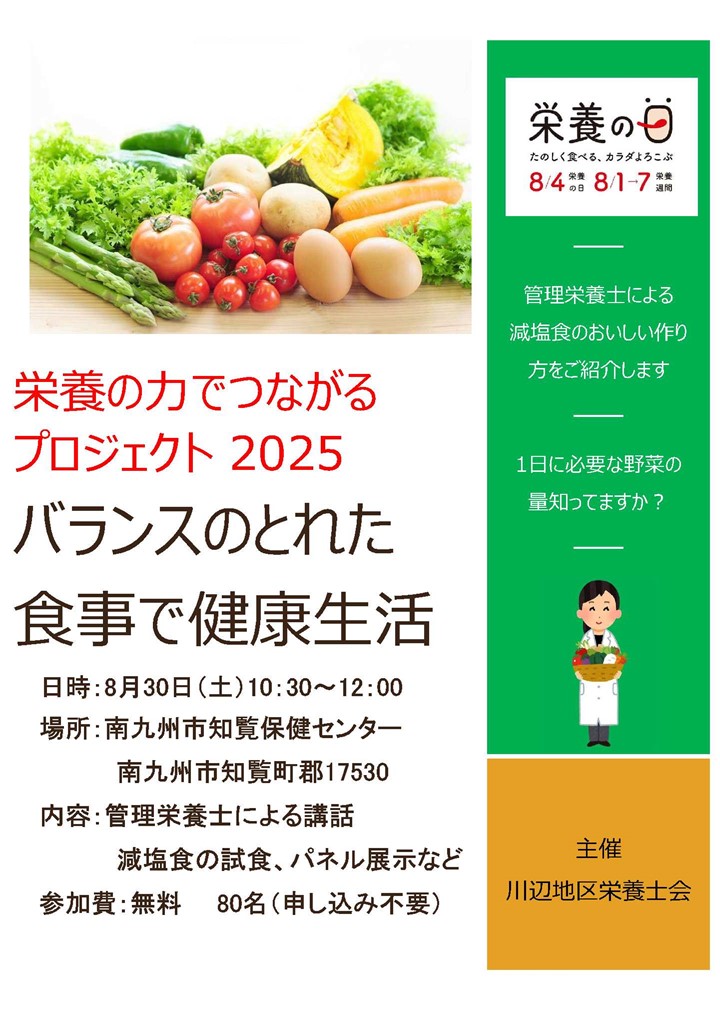 栄養の力でつながるプロジェクト2025の案内です。