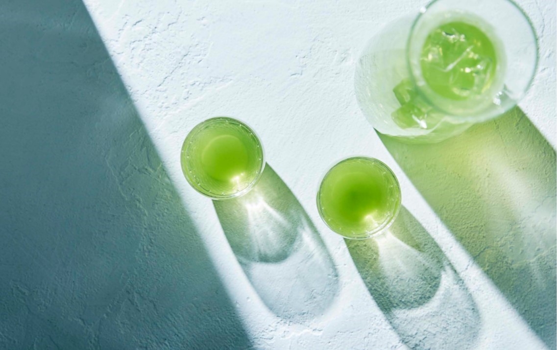水出し茶がグラスに入っている写真