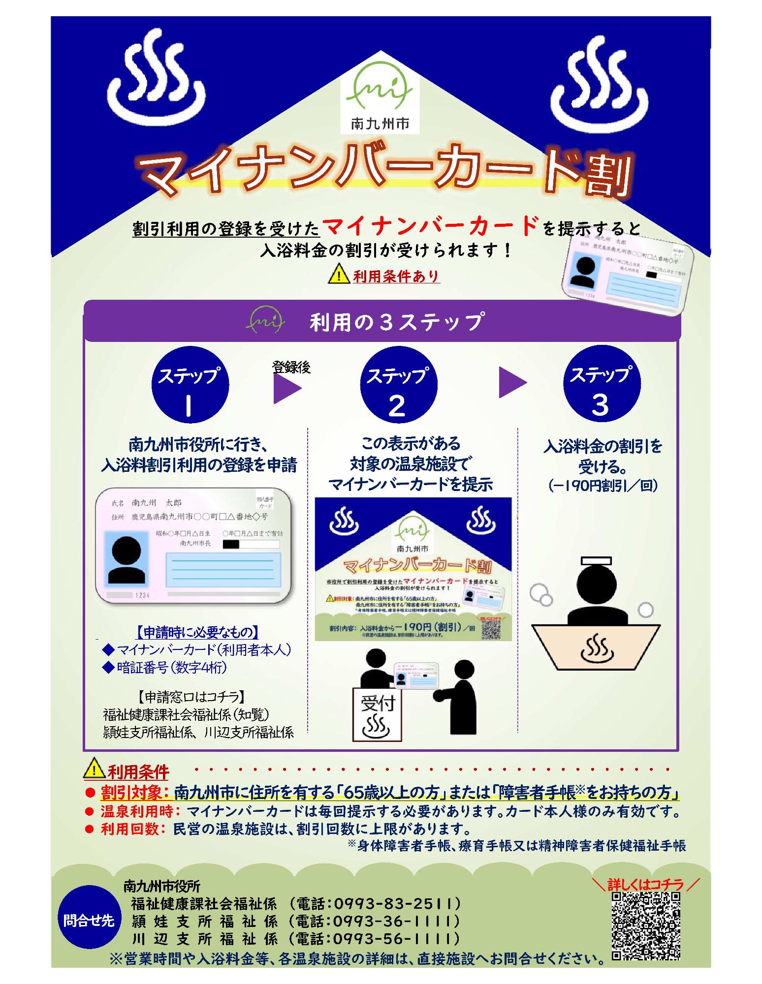 マイナンバーカードを活用した入浴料割引チラシ