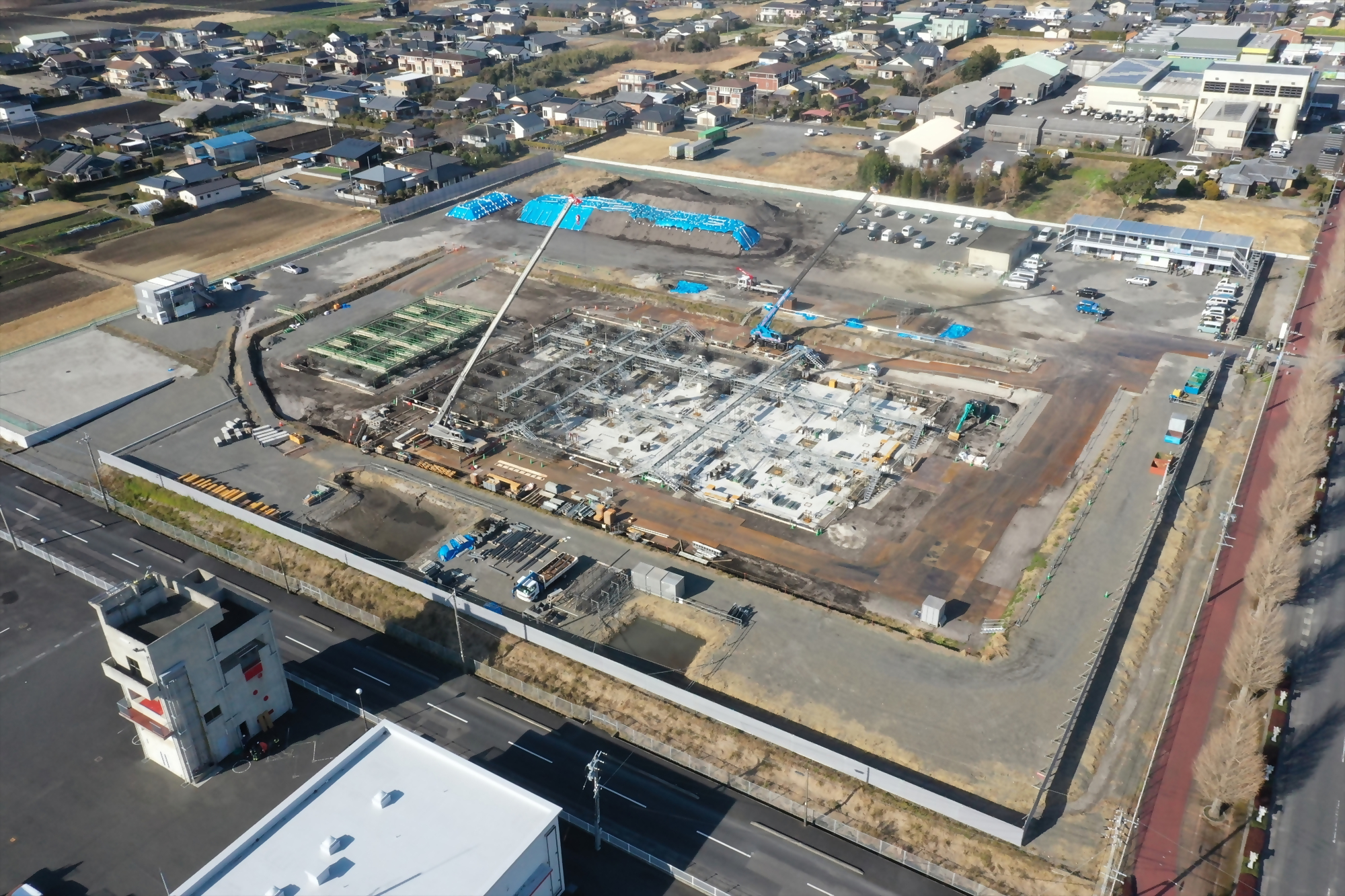 新庁舎建設工事現場の様子(1月31日時点)全体