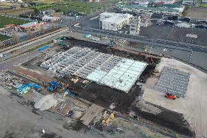 新庁舎造成工事の様子(3月26日撮影1)