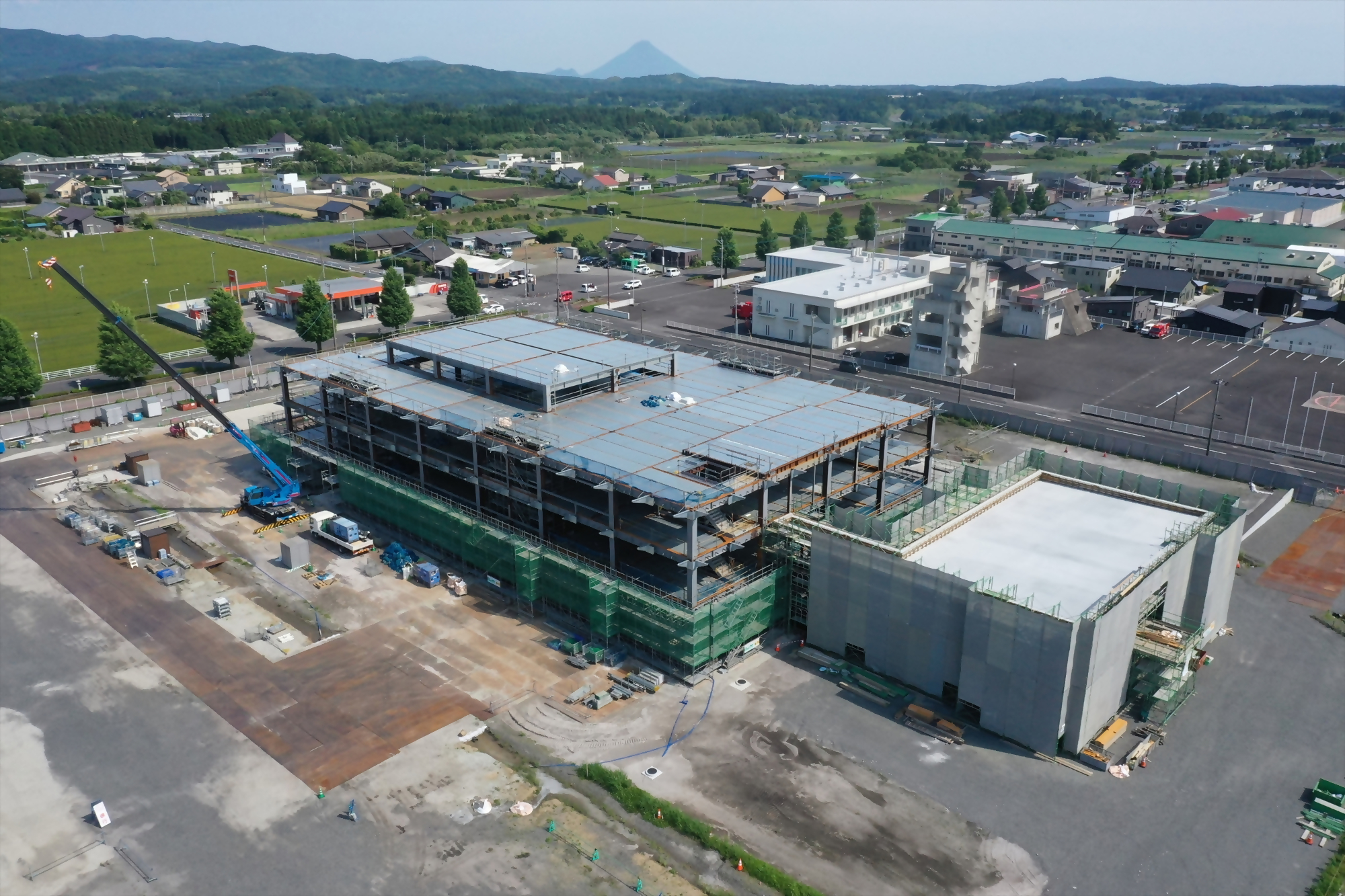 新庁舎造成工事の様子(北側から)