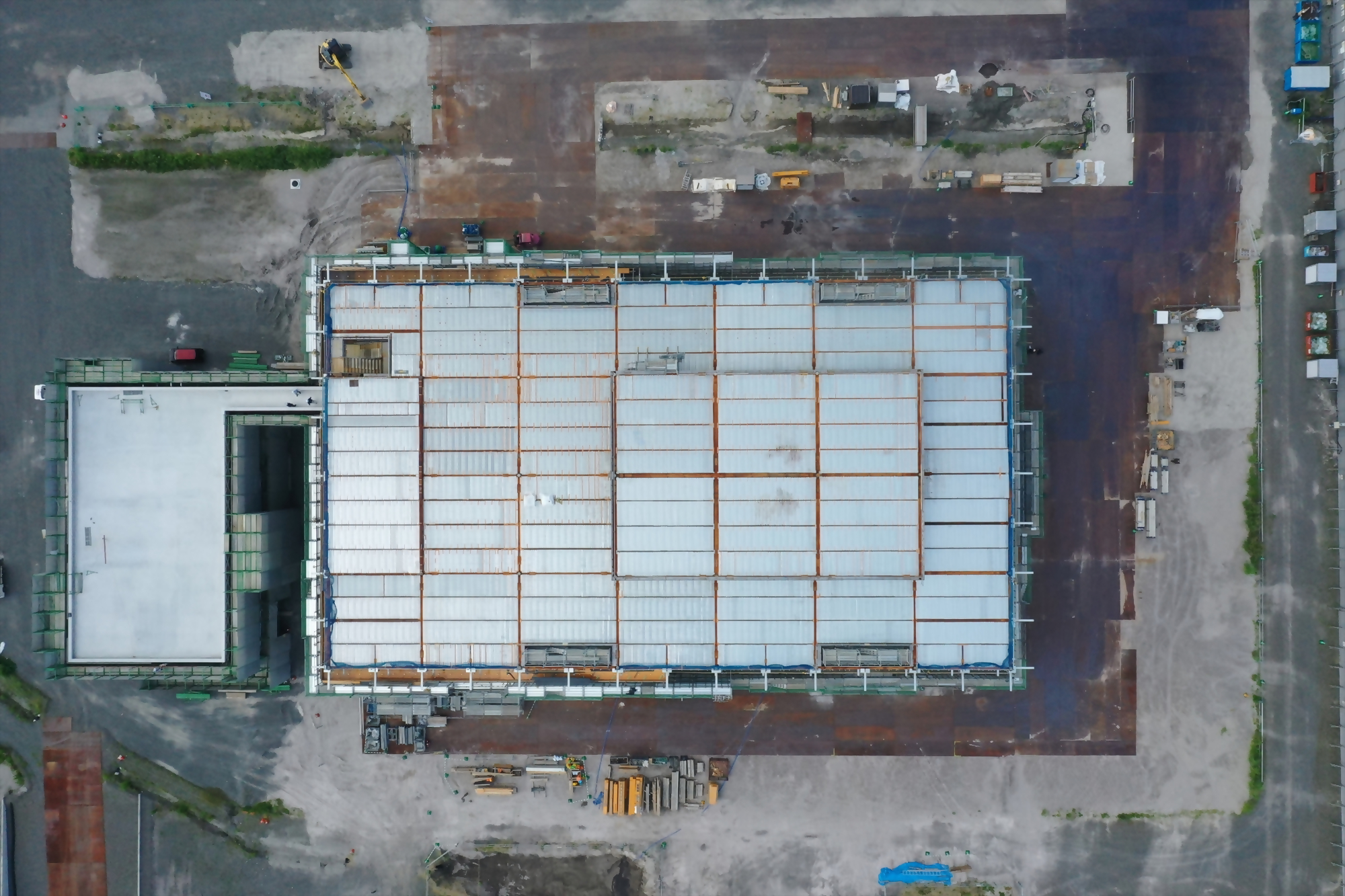 新庁舎造成工事の様子(真上から)