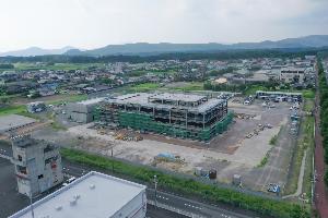 新庁舎造成工事の様子(消防署側から)