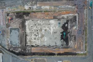 新庁舎建設現場の様子(真上)