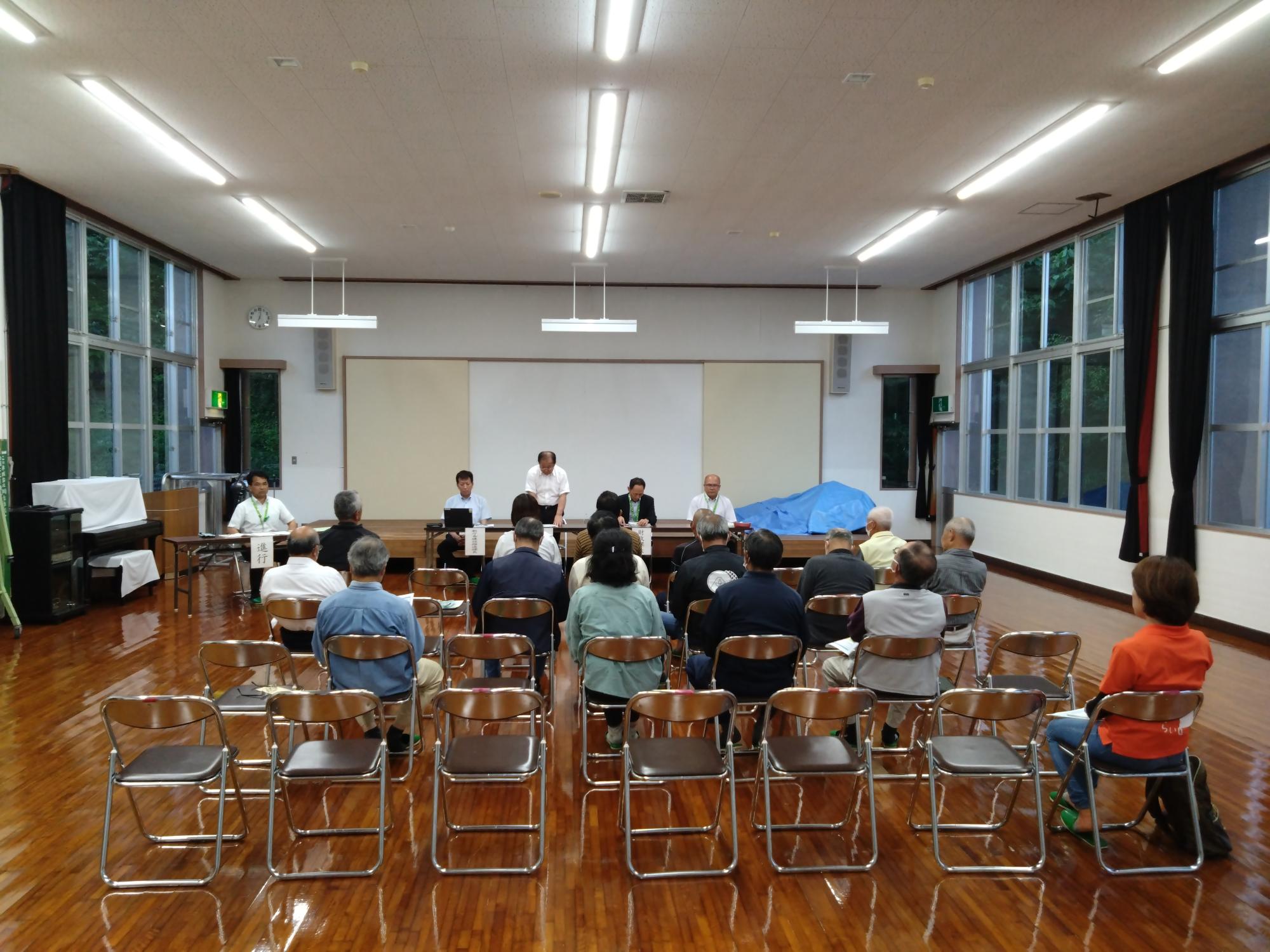 手蓑地区公民館での説明会の様子