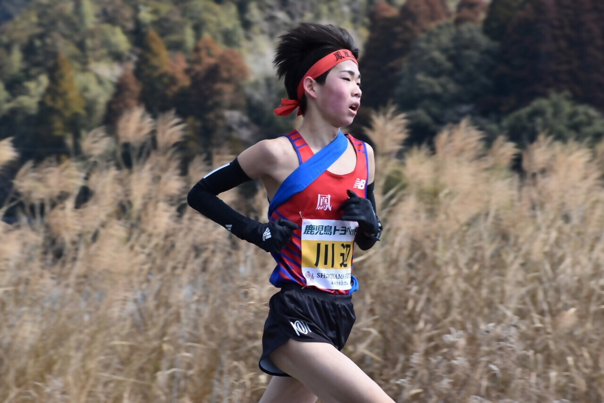 第72回鹿児島県下一周市郡対抗駅伝競走大会の様子(松元選手)