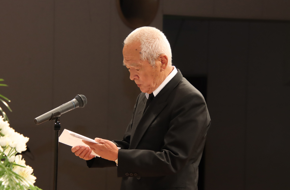 戦後80年を迎えて思うこと南九州市戦没者追悼式の様子