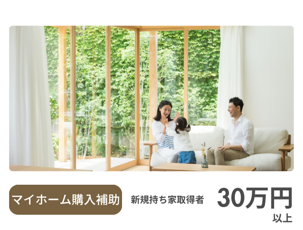 マイホーム取得支援補助金の案内です。