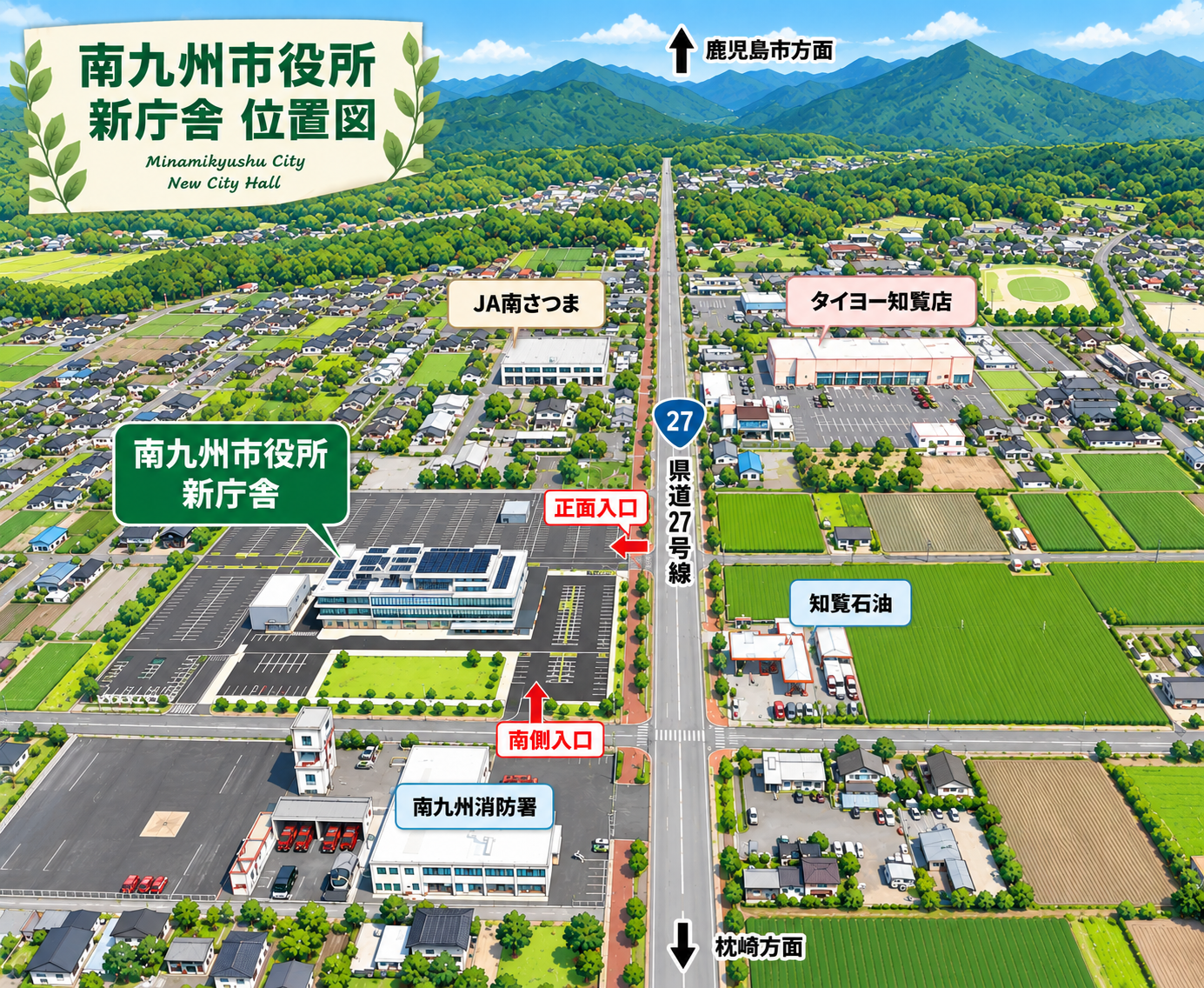新庁舎位置図
