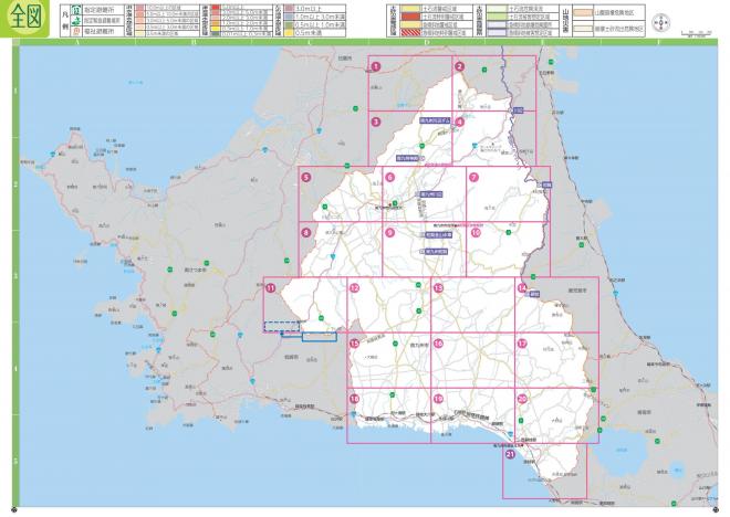 南九州市総合防災ハザードマップ全体図