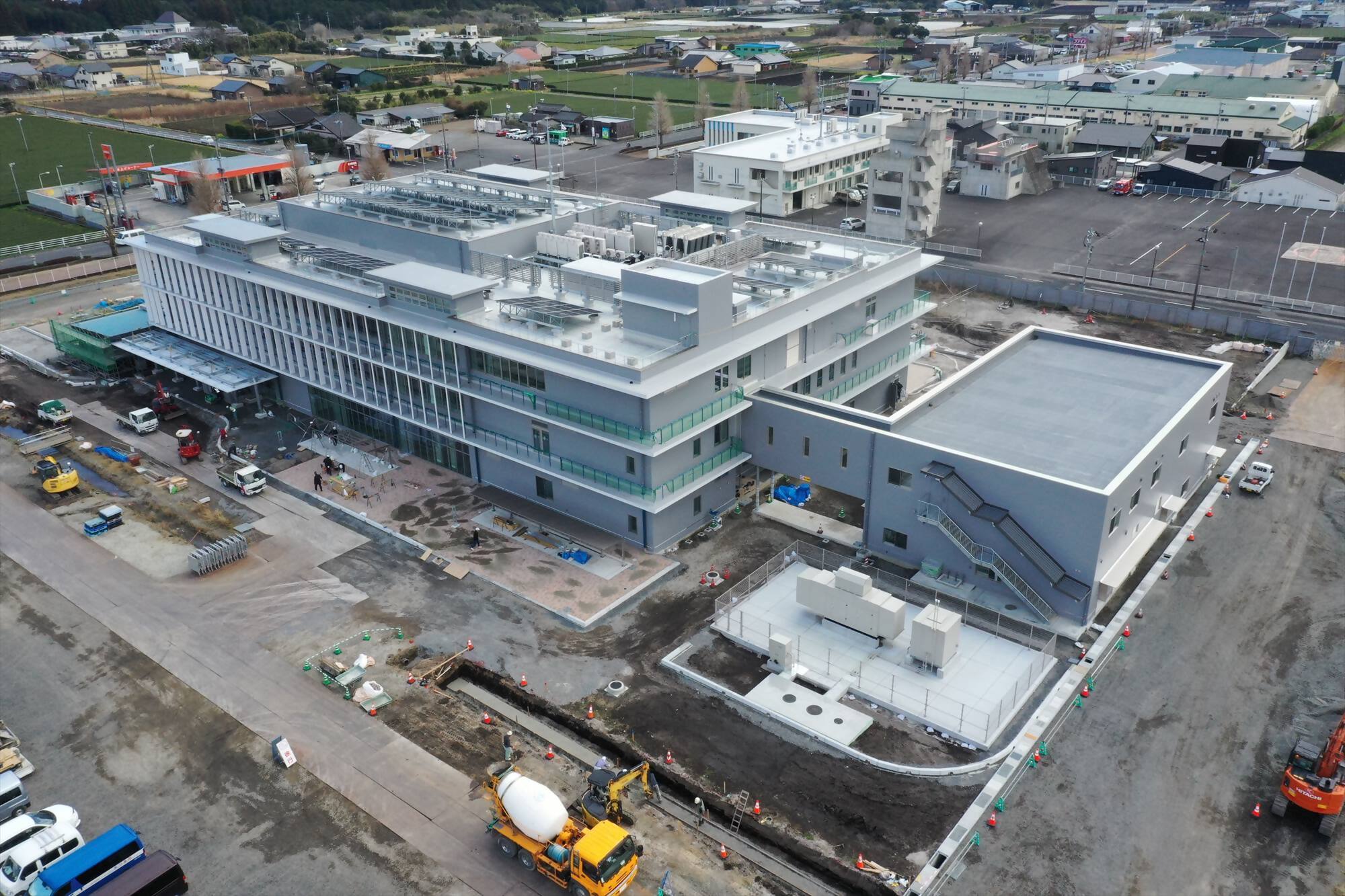 新庁舎造成工事の様子（北東側から）