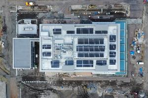 新庁舎造成工事の様子（真上から）