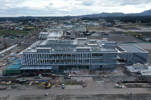 新庁舎造成工事の様子（北側）