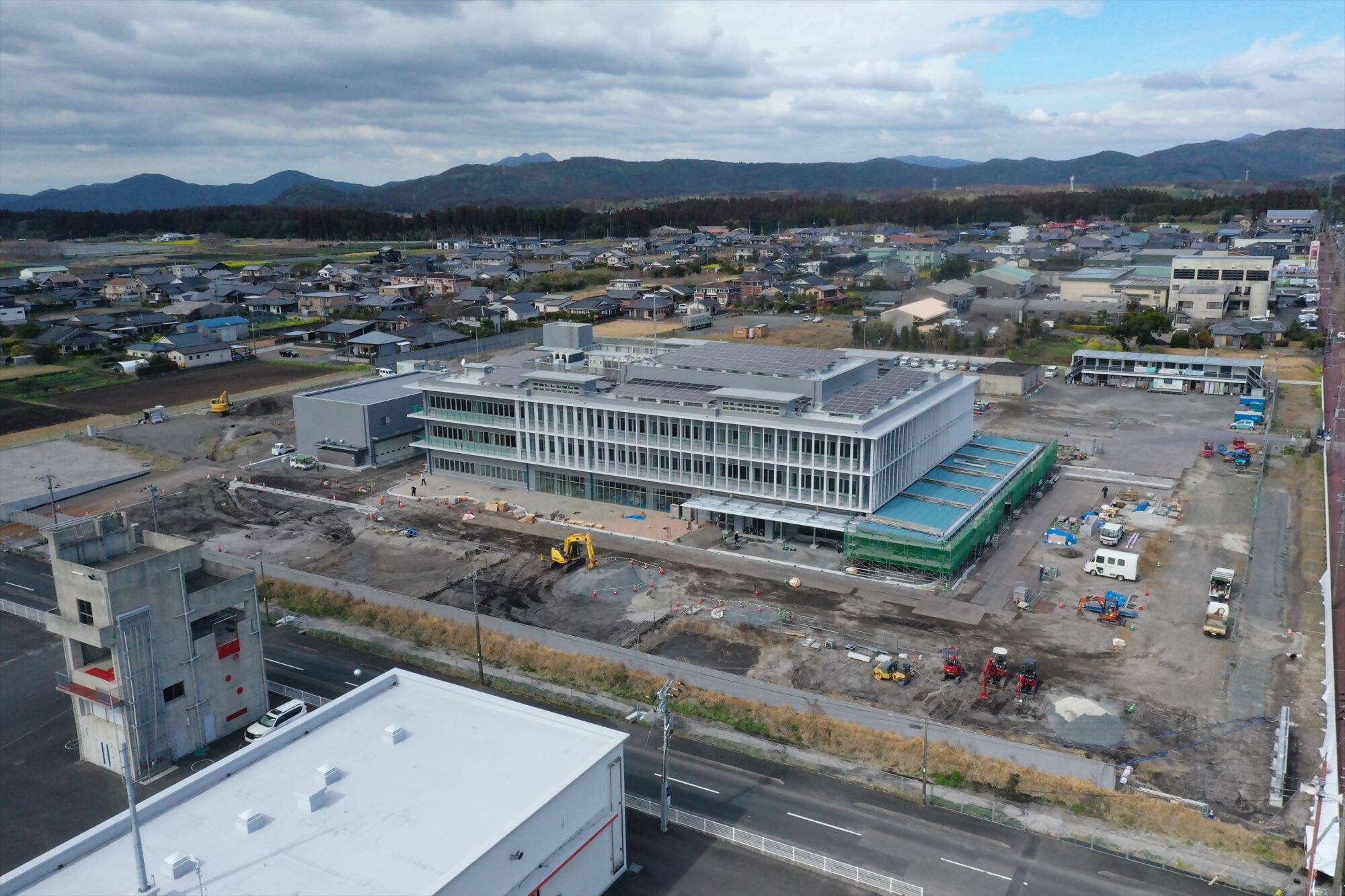 新庁舎造成工事の様子（消防署側）