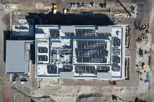 新庁舎造成工事の様子（真上から）