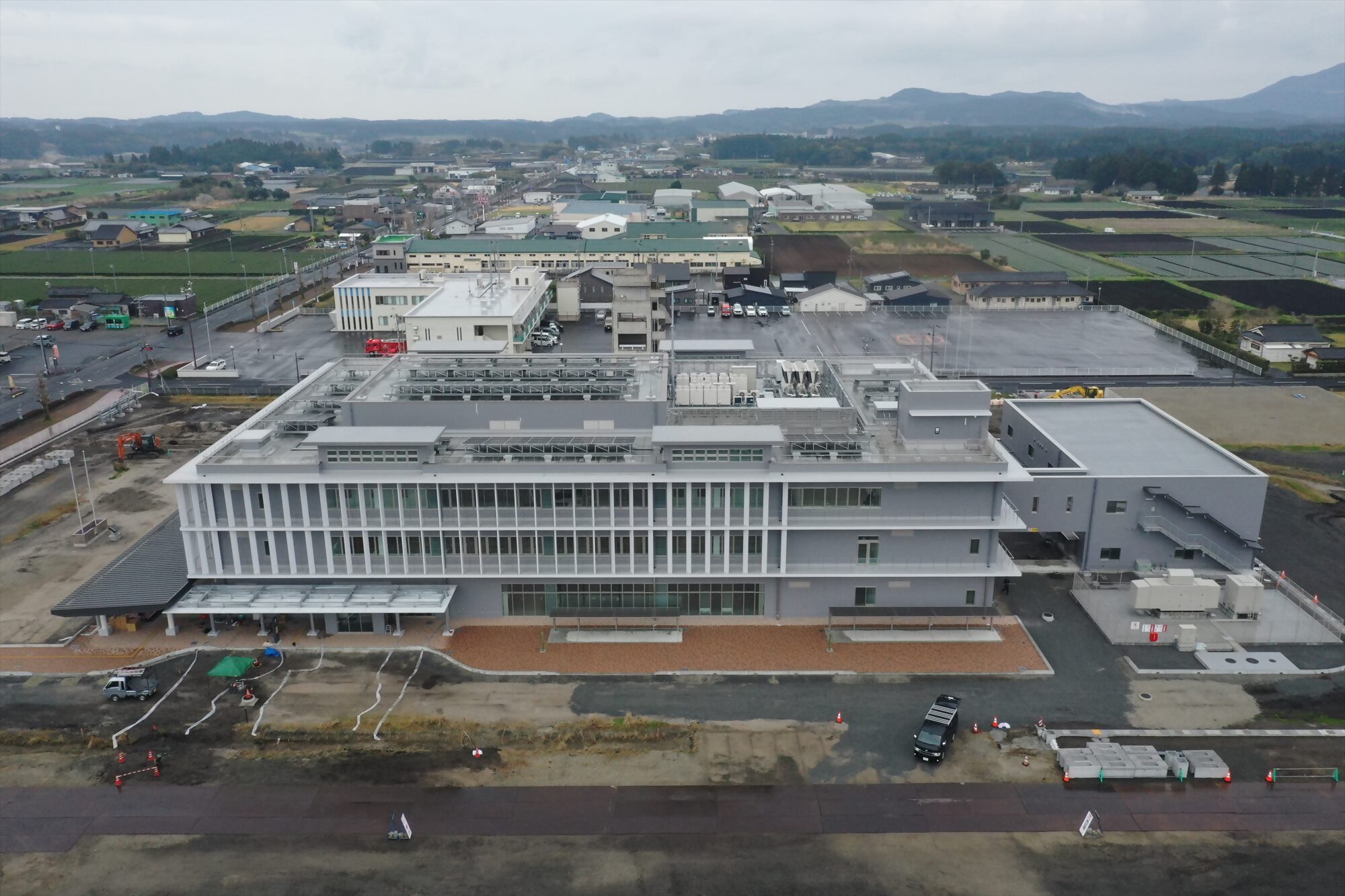 新庁舎造成工事の様子（北側から）