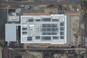 新庁舎造成工事の様子（真上から）