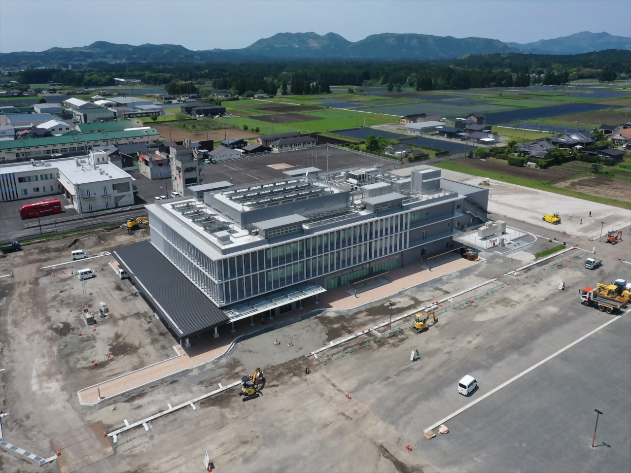 新庁舎造成工事の様子（北側から）