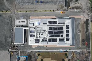 新庁舎造成工事の様子（真上から）