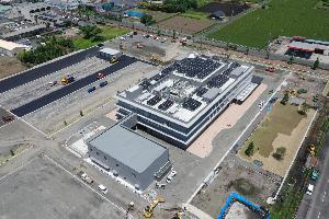 新庁舎建設現場の様子（附棟棟側から）
