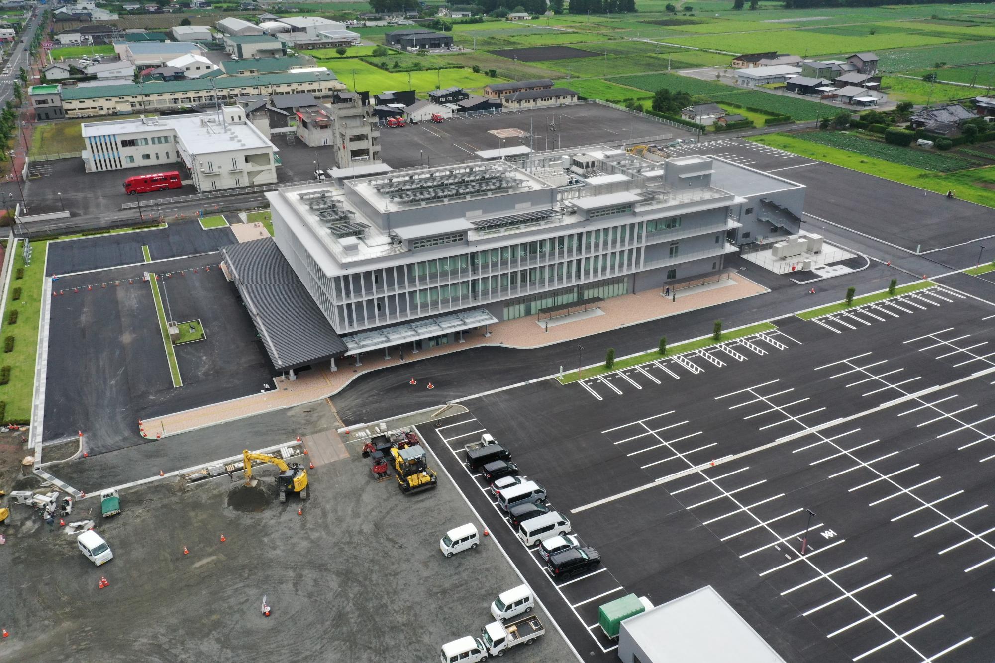 新庁舎造成工事の様子（北側から）