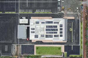 新庁舎建設現場の様子（真上から）