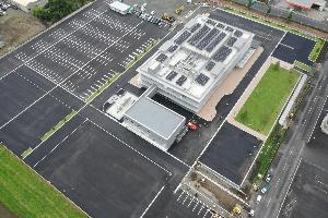 新庁舎建設現場の様子（附属棟側から）