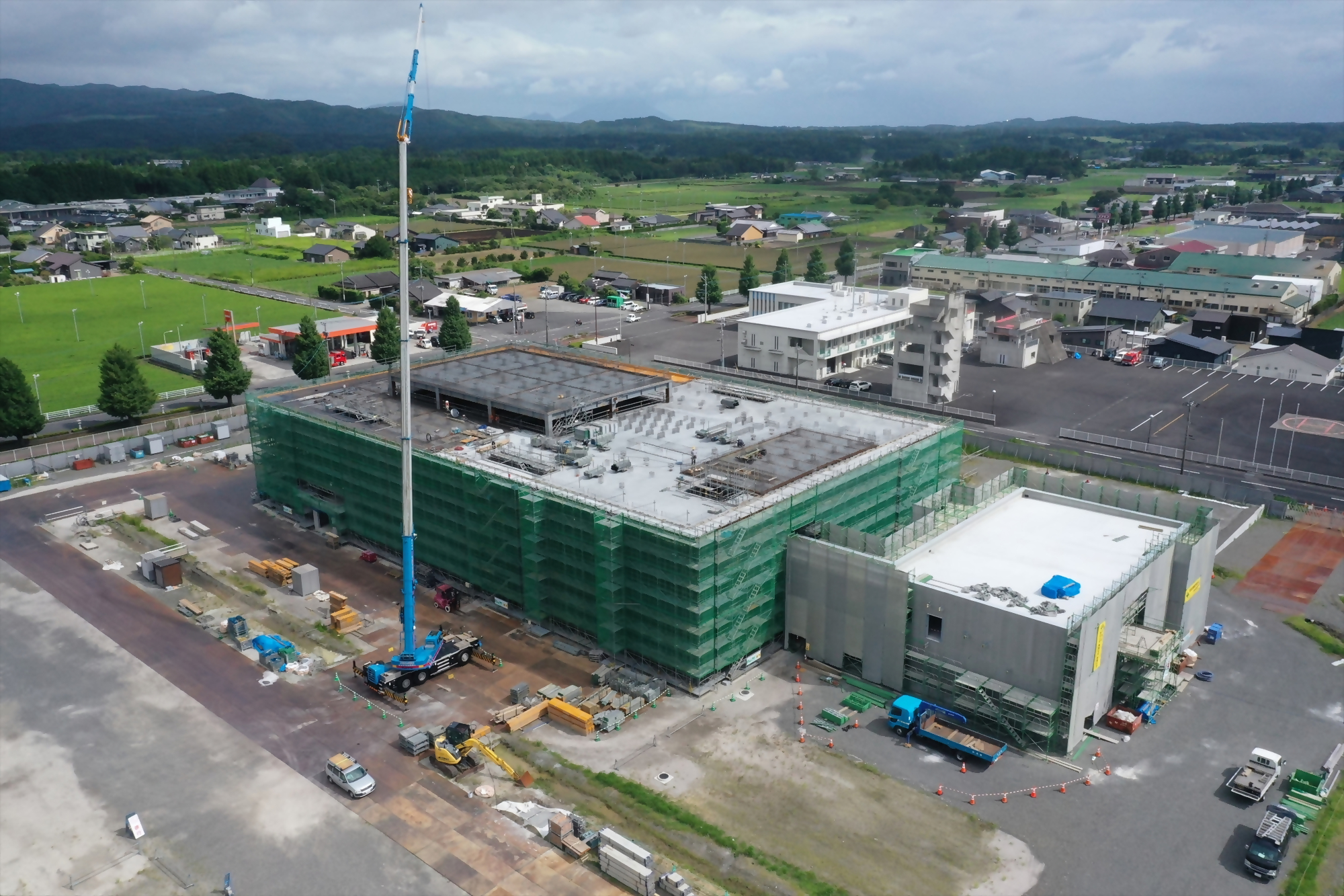 新庁舎建設現場の様子（北側から）