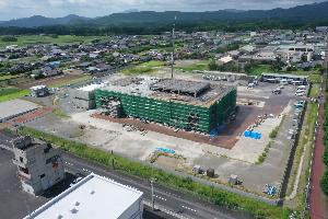 新庁舎建設現場の様子（消防署側から）