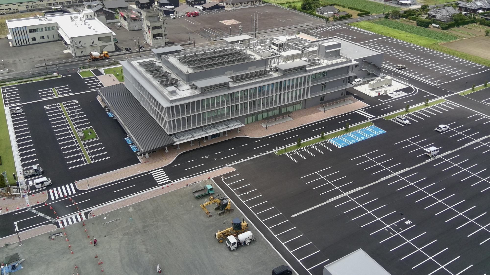 新庁舎造成工事の様子（北側から）