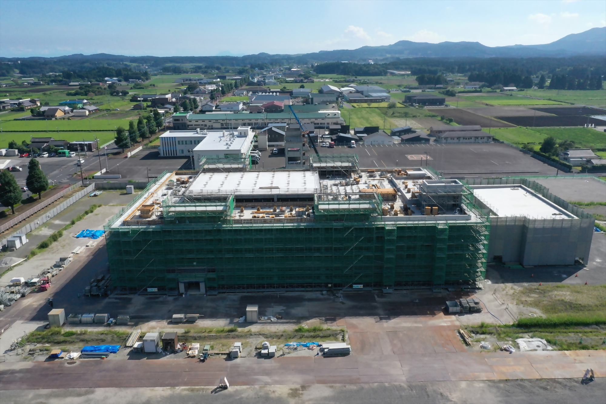 新庁舎建設現場の様子（北側から）