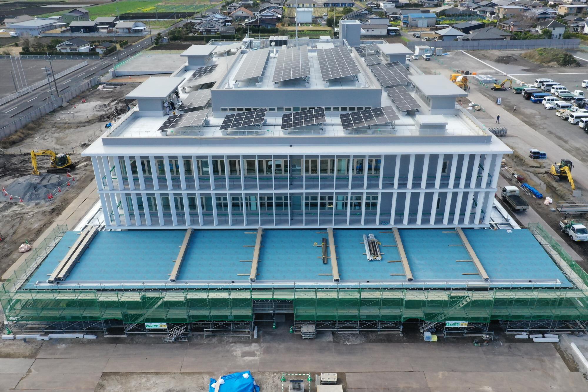 新庁舎造成工事の様子（西側から）