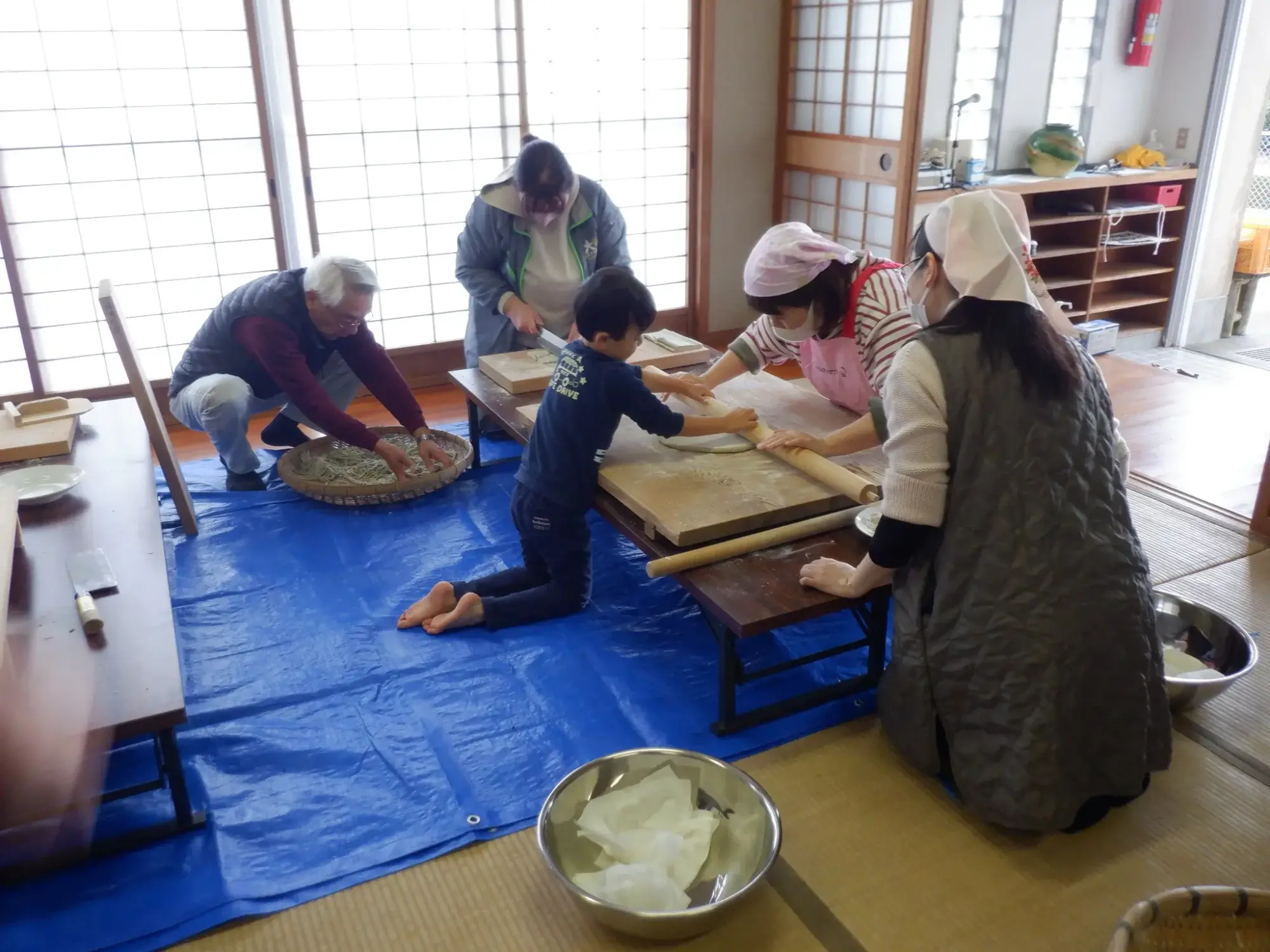 「後岳棚畑の里」がそば打ち体験を実施